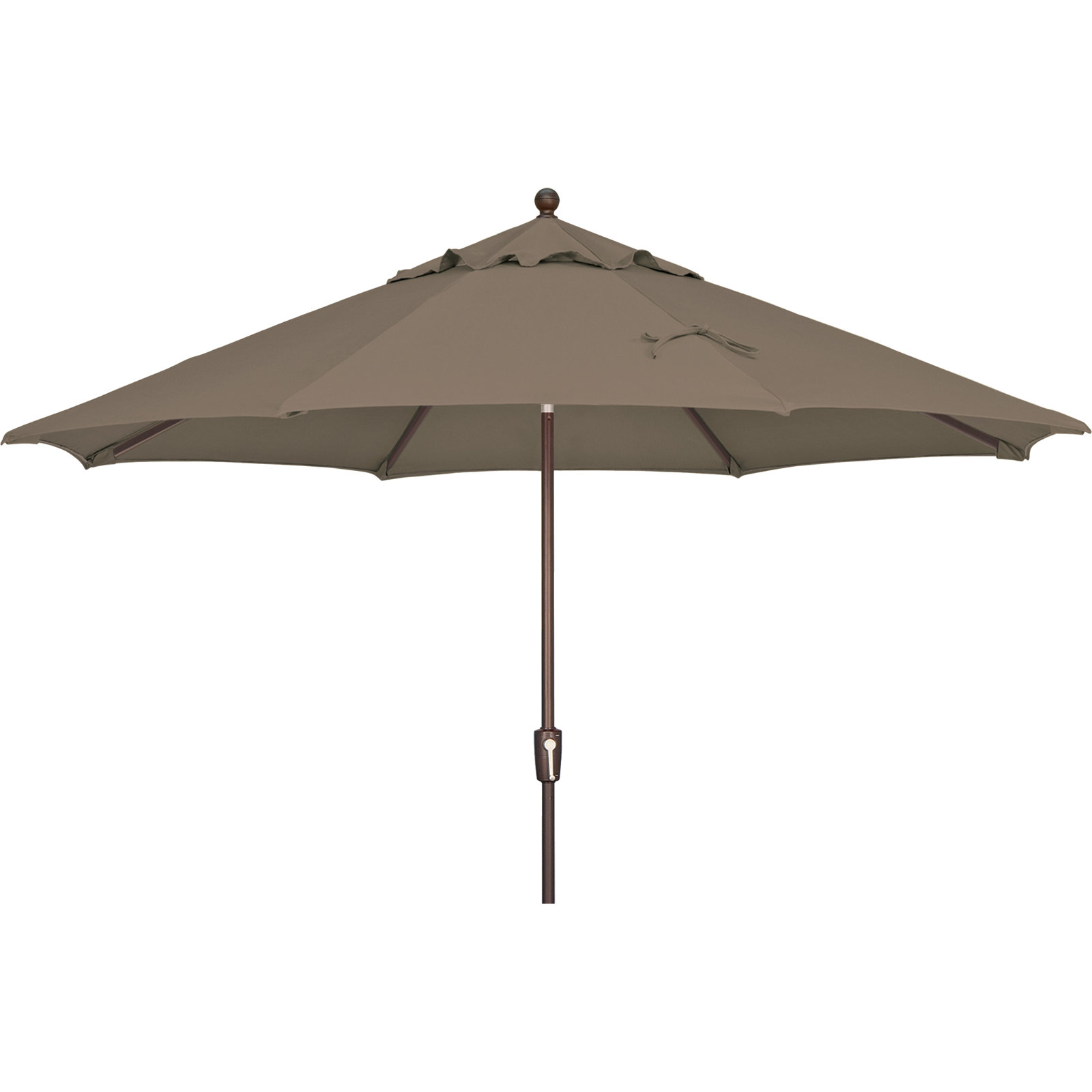 Launceston 132'' Outdoor Umbrella, Taupe Canvas, Bronze