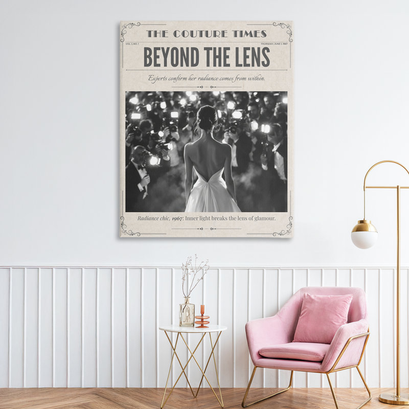 Toile du magazine The Couture Times, design par A Barefoot Stylist, H 48 po x l 36 po
