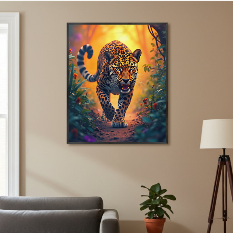 Single Picture Frame LED Illuminated Wall Art Wall Art on Glass / Aluminium, 60cm H x 50cm W