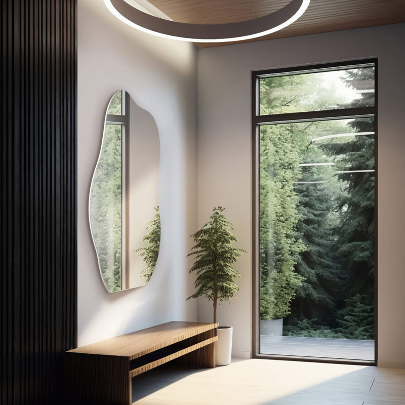 Miroir d'appoint sans cadre Bik, Noir, H 55 po x l 24 po