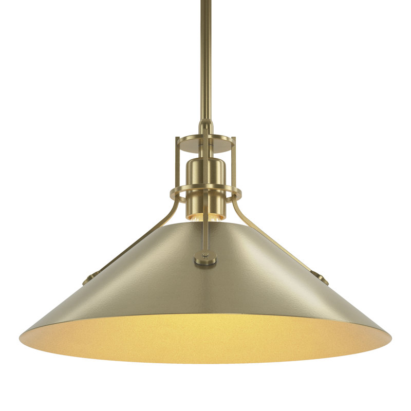 Henry 1 - Light Single Cone Pendant, 56.3'' H X 14.4'' W X 14.4'' D, Modern Brass, Modern Brass