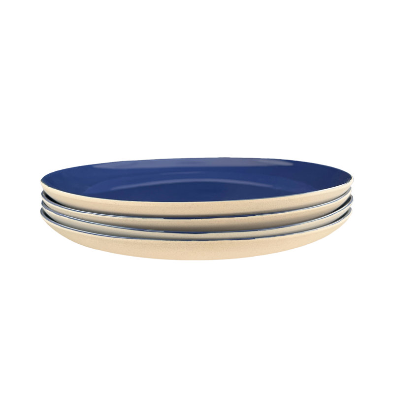 Assiette plate en toile bisque 11 "Canvas Home, Indigo