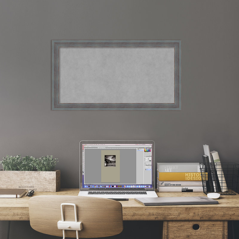 Tableau d'affichage mural magnétique, H 14 po x l 26 po x P 0,75 po