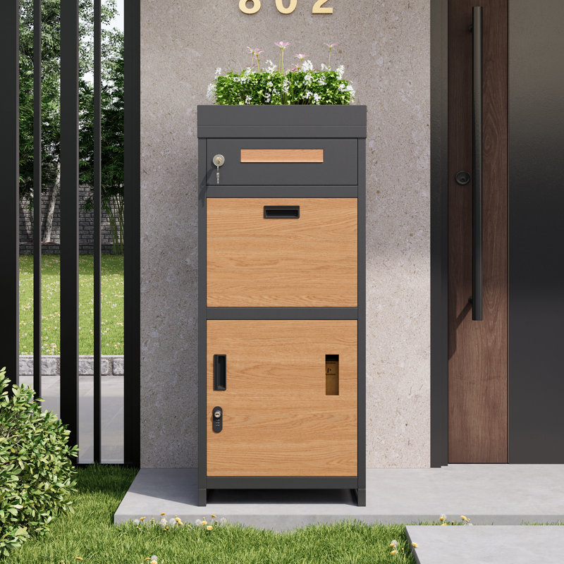 Metal Post Mounted Post Box