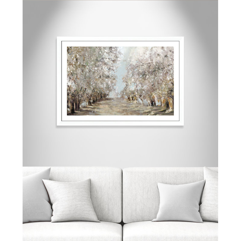 Spring Blossoms - Art encadré autoportant, H 31 po x l 43 po x P 1,25 po, Cadre blanc mat