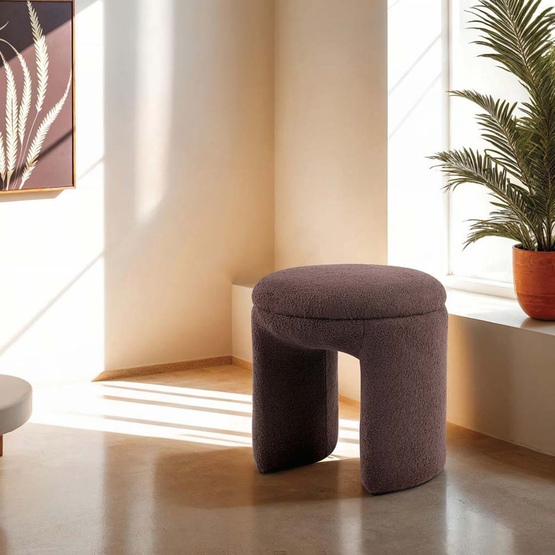 Tabouret d'appoint Teddy, Marron foncé