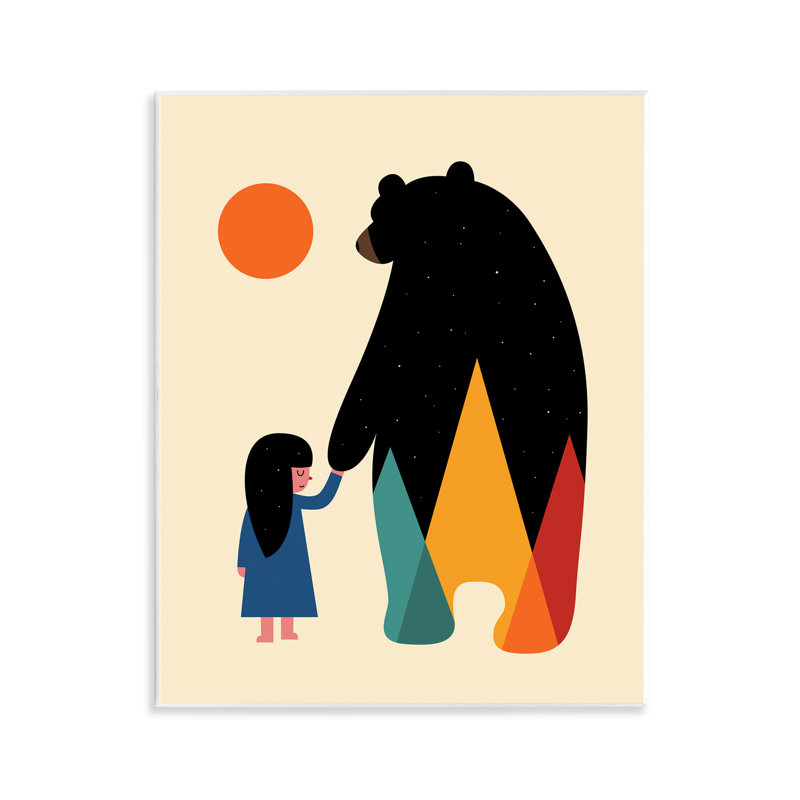 Ours et fille, art mural par Andy Westface