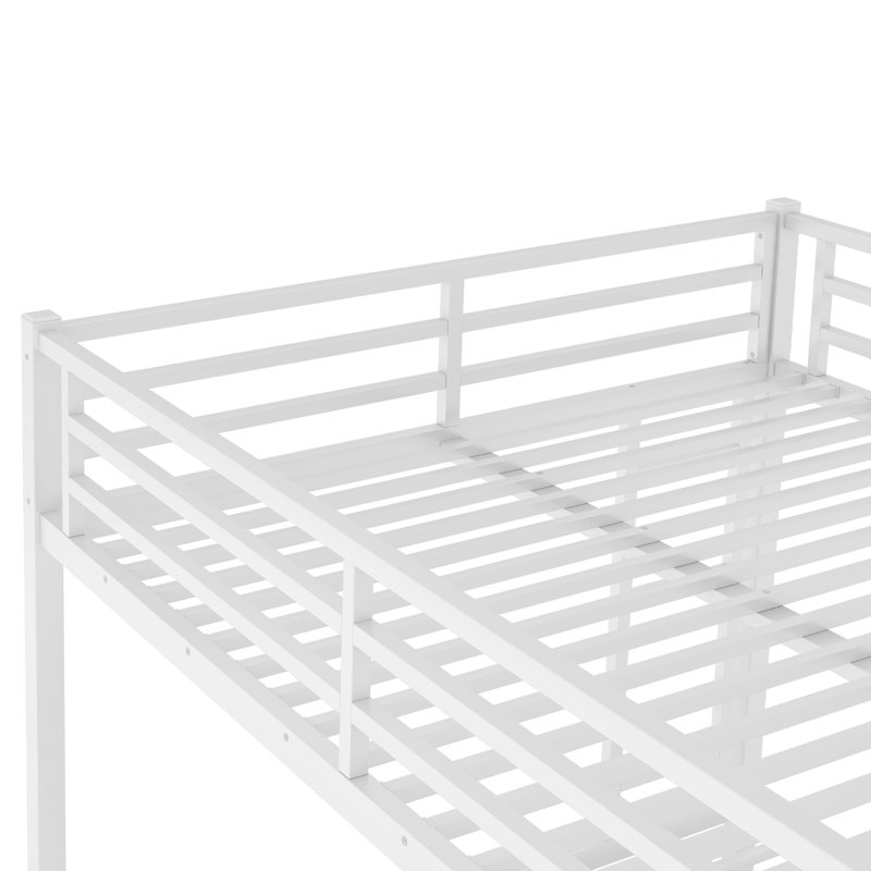 Metal Full XL Over Full XL Bunk Bed for Teens and Adults, Space-Saving, Noise-Reduced, No Box Spring Needed