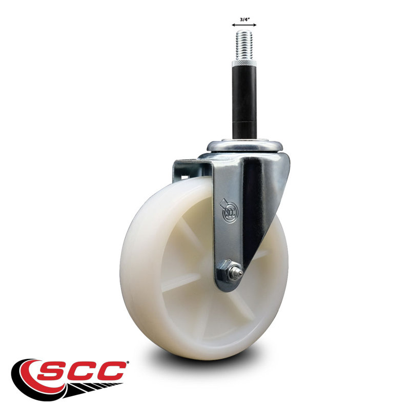 Roue en nylon pivotante extensible 3/4 po SCC
