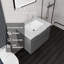 Meuble-lavabo flottant avec comptoir en marbre de culture et portes à fermeture en douceur-133668187