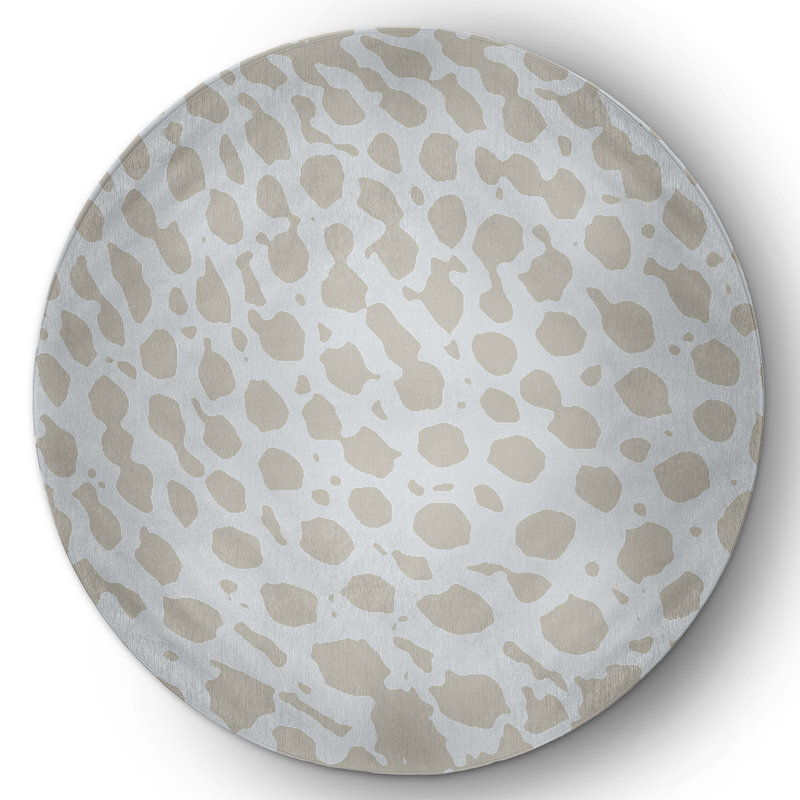 Chenille Animal Print Indoor Rug, Round 5'