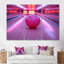 «Pink and Purple Bowling Strike Celebration» - ensemble de reproductions d'art mural-107182337-107182332