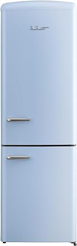 iio RR2 12 Cu. ft. Retro Refrigerator Full Size Fridge Bottom Freezer Frost Free MultiFlow 360° Finish: Rose Pink