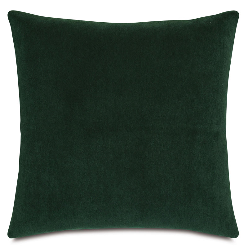 Coussin décoratif en émeraude Brahms Alpaca, Carré 24 po, Émeraude