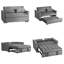 Fauteuil-lit en velours gris foncé de 33,5 po - lit simple escamotable 3 en 1 - dossier réglable-696501977