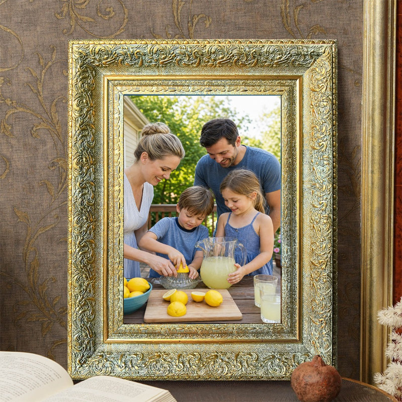 Cadre photo mural antique 3 pièces 11 "x 14", Antique Gold, 3, 11" W x 14" H