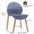 4-Pack Side Chairs,Wood Legs and PP Seat,Indoor Dining & Living Room Furniture Set-2103080585