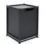 Table d'appoint pour l'extérieur avec support de réservoir en métal, noir mat, design moderne pour votre chambre à coucher, accessoire multifonctionnel, fer thermolaqué, l 15,51 po, P, support noir 22,29 H, table avec structure,