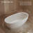 MonBlari 51'' X 27.5'' FreeStanding White Soaking Acrylic Bathtub With Overflow And Pop-Up Drain For Bathroom-120392934-124541409