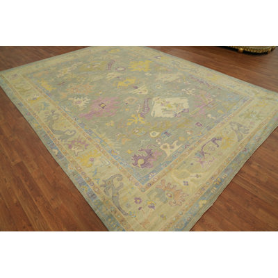 Vegetable Dye Oushak Turkish Area Rug 9x12