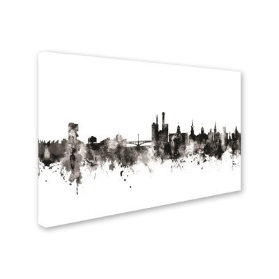 Iowa City Iowa Skyline III by Michael Tompsett - Graphic Art on Canvas