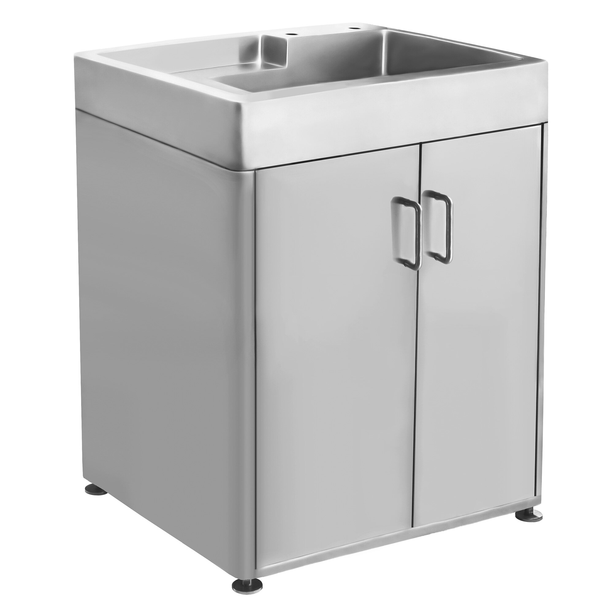 Tuhome Napoles Freestanding Sink - White/Light Grey Engineered Wood