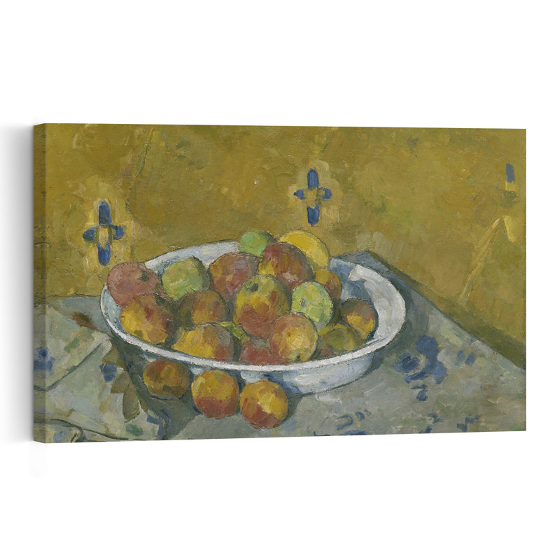 Assiette de pommes, vers 1877, estampe d'art mural contemporaine abstraite impressionniste représentant des fruits