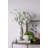 White Ceramic Flower Vase With Green Floral Pattern And Small Handles-1810856065-1810856070