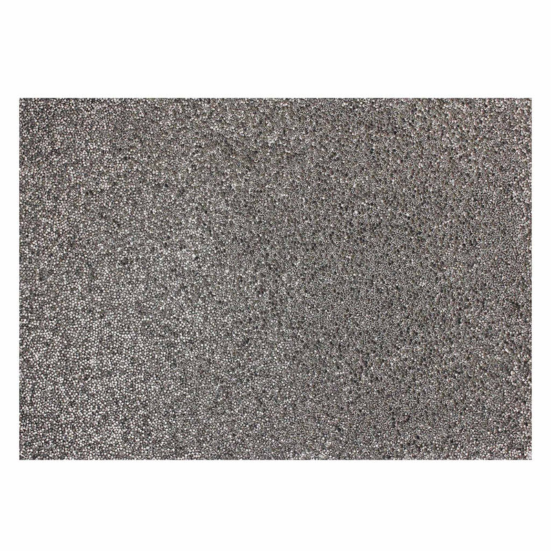 Sparkles Home Luminous Rhinestone Rectangle Placemat | 18x13 Inch Non-Slip Dinner Table Decor, Charcoal