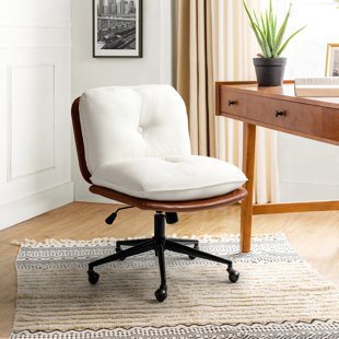 Montes Jett Executive Office Chair, Reclining Backrest, Retractable Footrest The Twillery Co. Upholstery Color: White