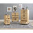 Carrena Solid Wood 6 Drawer Rolling Storage Cart-1163318251