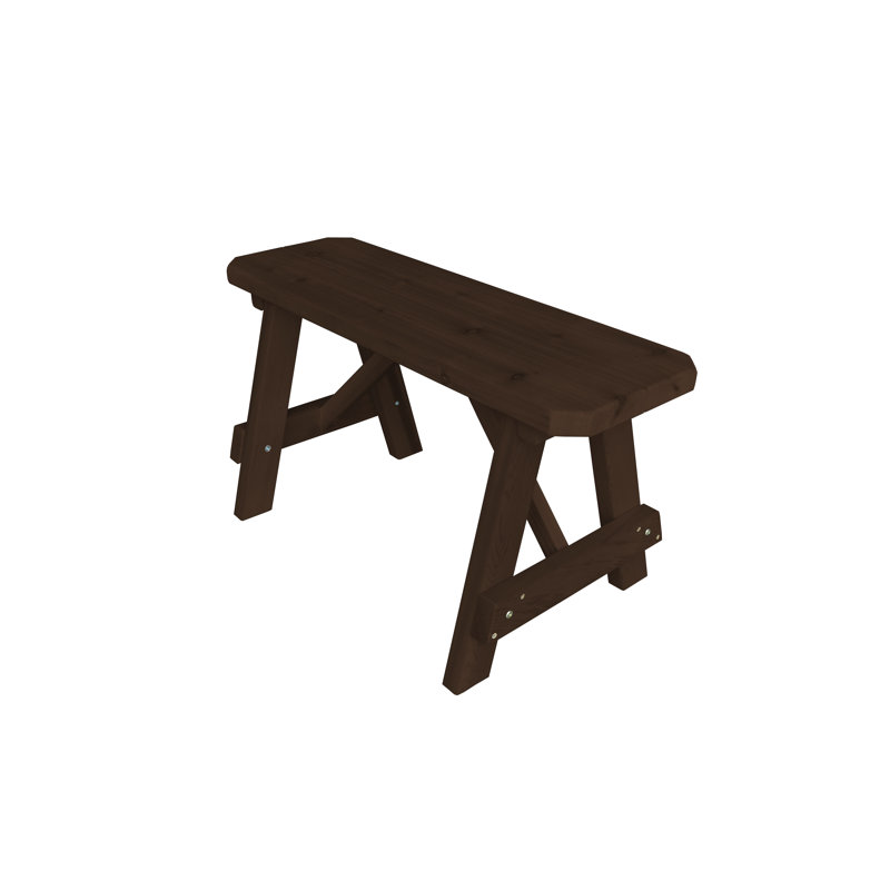 Banc en bois Guernsey, H 17 po x l 33 po x P 11 po, Noyer