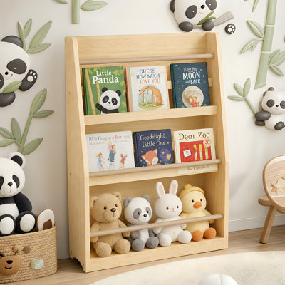 3-Tier Front-Facing Kids Book Shelf, Yellow