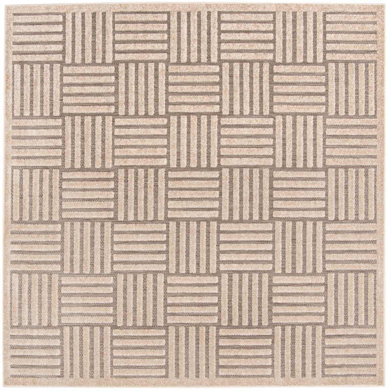 Tapis performance à carreaux Zaniyah, Carré 6 pi 7 po