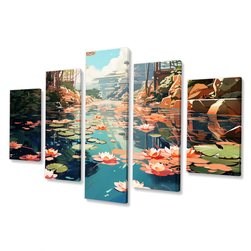  «Monets Garden Revisité Landscape II - Classics Multipanel Wall Art For Living Room