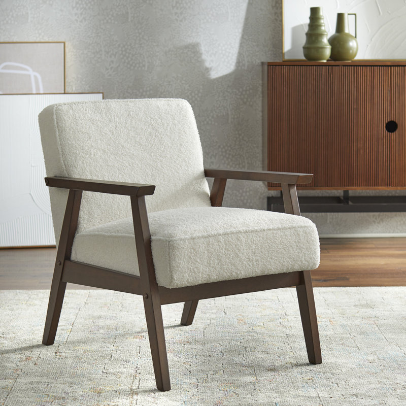 Fauteuil en polyester Berthiaume, Polyester blanc