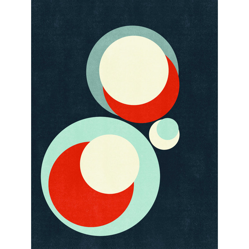 Mid Century Modern Circles, 16" H x 12" W