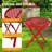 17.7 In. Round Patio Folding Side Table-1976704481