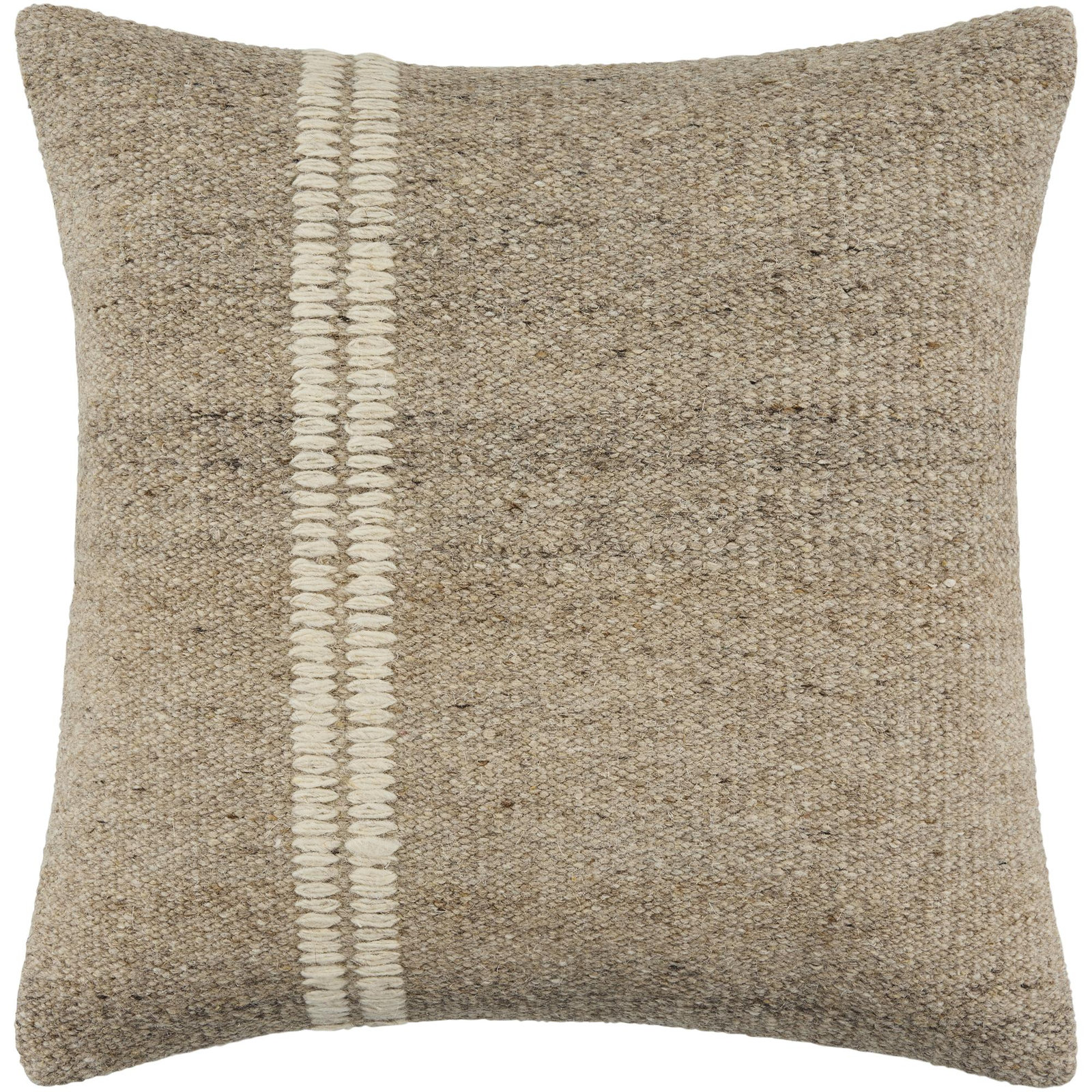 Jundah Accent Pillow, Square 20", Beige, Duck Down