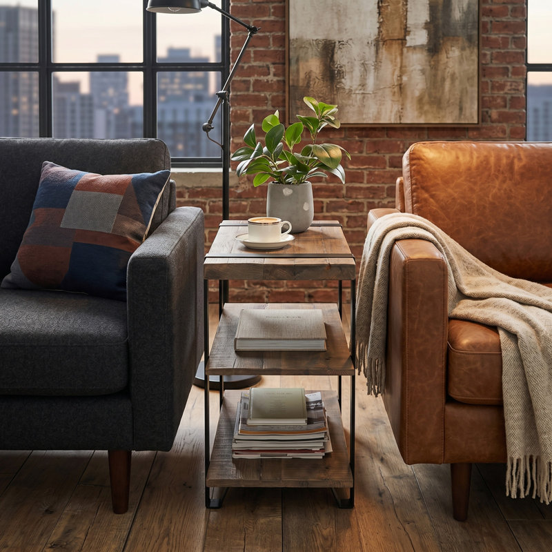 Modesto 3-Tier End Table with Shelves