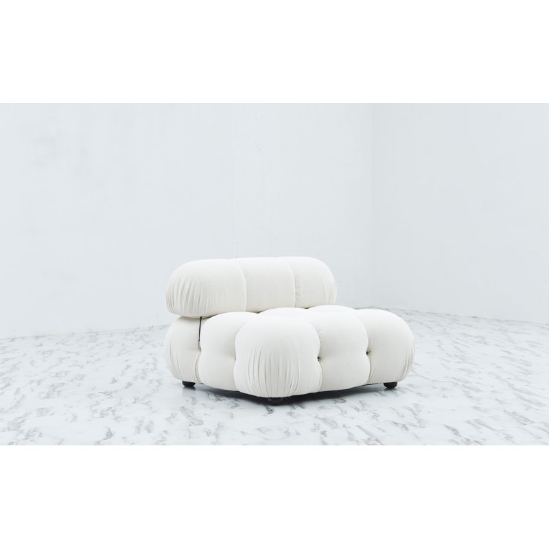 Zaleigh Upholstered Slipper Chair, White 100% Polyester