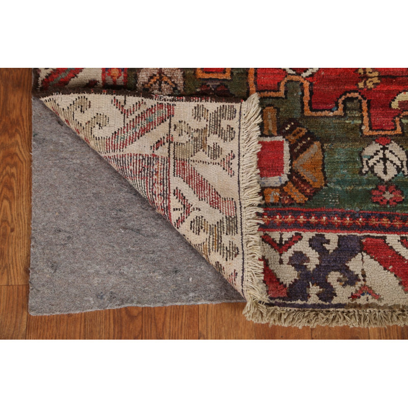 One-of-a-Kind Rectangle 4'9'' X 9'0'' 1940s Wool Area Rug in Red