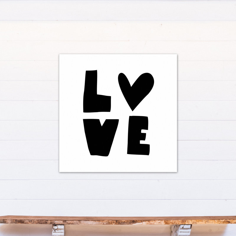 « love », art encadré Mallette, Toile tendue, H 36 po x l 36 po x P 1,25 po
