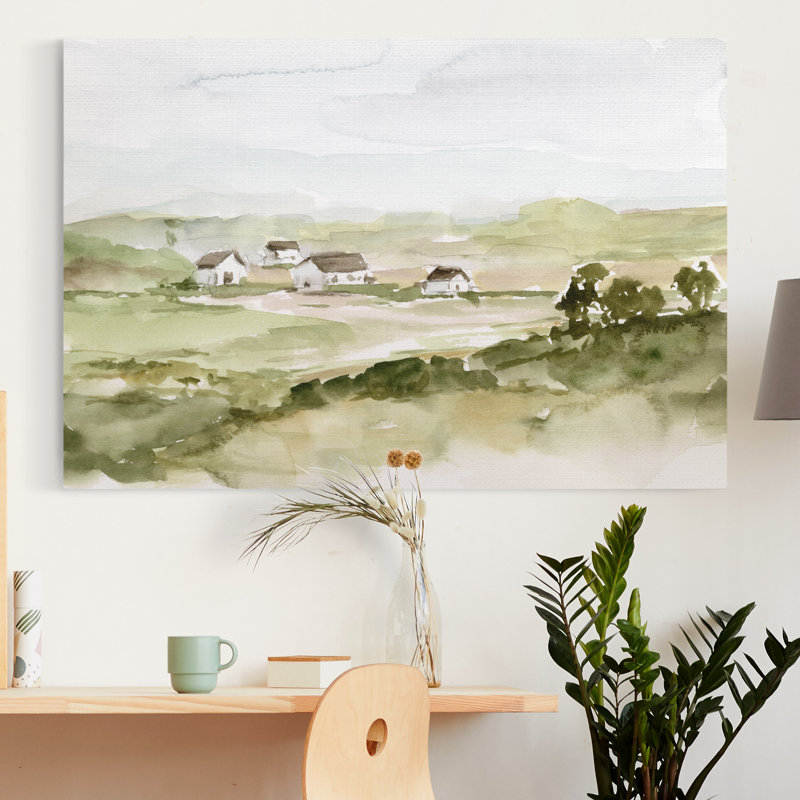 « Farm Valley I », reproduction d’art sur toile tendue, H 12 po x l 18 po x P 1,5 po