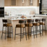 Ensemble de fauteuils de comptoir rembourrés pour îlot de cuisine 24 po. 24 po.