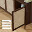 Buffet avec 3 portes en rotin et armoire de rangement moderne pour le salon (grand)-1456123613