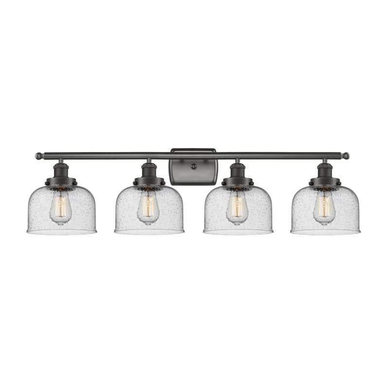 Barre d'éclairage de salle de bain 4 lumières DEL à intensité variable, Bronze huilé