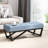 Modern Blue Bench With , 16.5" H X 46.65" W 17.5" D Waffle Stitch Seat,