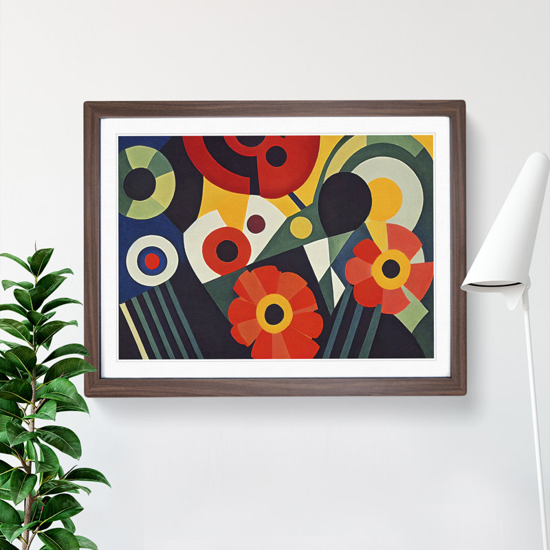 Poppy Flowers - Framed Print, Walnut, 34cm H x 46cm W x 2cm D