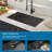 33"X19"X9" Gunmetal Black Undermount  Kitchen Sink 16 Gauge Single Bowl With Drain Assembly